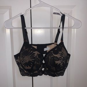 NWT - Aerie Push-Up Bra - Black Lace - 38C